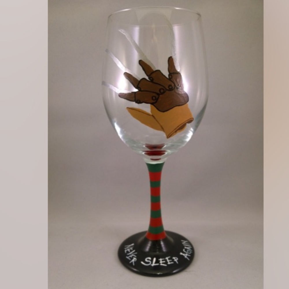 Freddy Krueger Halloween Wine Glass